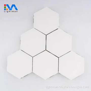 Touch Smart Hexagonal Modular LED Light Panel - Cheap DIY White Lamp for Bedroom